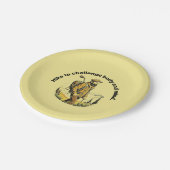 Wanderung, um Körper und Geist herauszufordern. Pappteller (Schrägansicht)