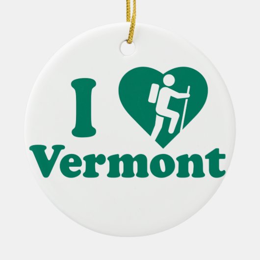 Wanderung Vermont Keramik Ornament (Vorne)