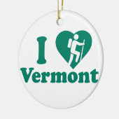 Wanderung Vermont Keramik Ornament (Links)