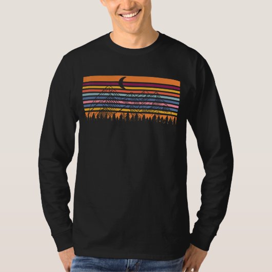 Wanderung Wanderer Outdoor Camping Naturwald Retro T-Shirt (Vorderseite)