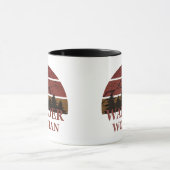 Wanderung Wanderung Camping Frau Vintag Tasse (Zentrum)