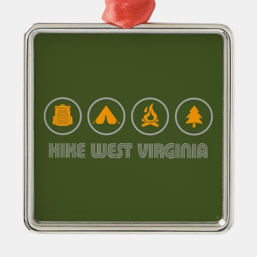 Wanderung West Virginia Ornament Aus Metall (Vorne)