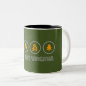 Wanderung West Virginia Zweifarbige Tasse (VorderseiteRechts)