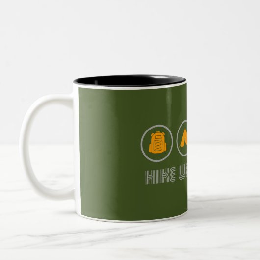 Wanderung West Virginia Zweifarbige Tasse (Links)