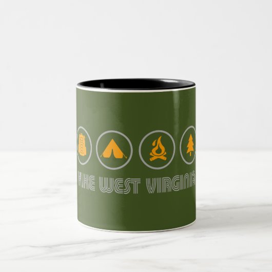 Wanderung West Virginia Zweifarbige Tasse (Mittel)