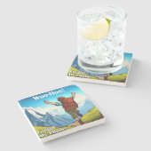 Wanderung Woo-Hoo hat mein Telefon vergessen Steinuntersetzer (Seitenansicht)