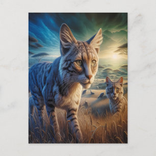 Wanderungen auf einer Wiese flüstern Postkarte