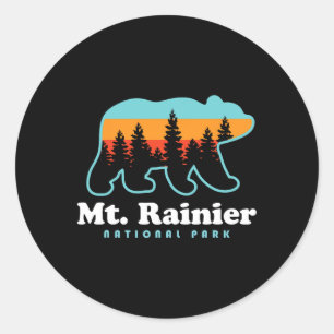 Wanderungen im Mt Rainier National Park Washington Runder Aufkleber