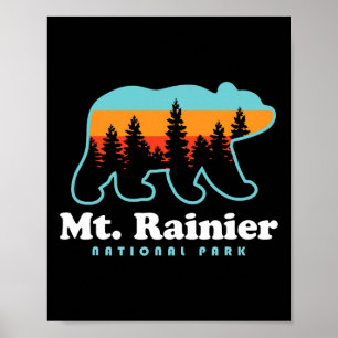 Wanderungen im Mt Rainier Nationalpark Washington Poster