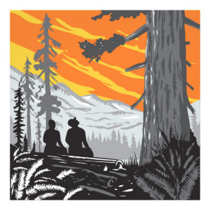 Wanderungen in Jedediah Smith Redwoods Staat Park  Fotodruck