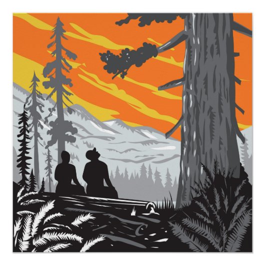 Wanderungen in Jedediah Smith Redwoods Staat Park  Poster (Vorderseite)