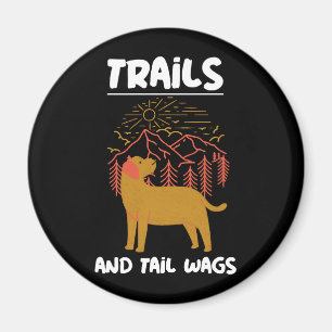 Wanderungen und Schwanzwedeln Labrador Retriever Magnet