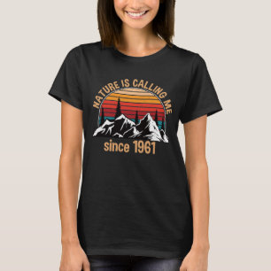 Wanderwanderweg Geburtstag 1961 Sonniges Geschenk T-Shirt