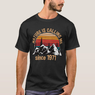 Wanderwanderweg Geburtstag 1971 Sonniges Geschenk T-Shirt