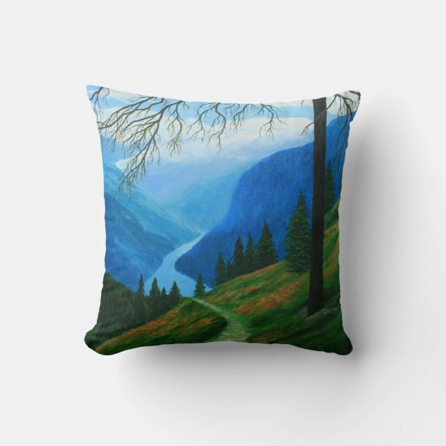 Wanderweg durch die Berge Accent Cushion Kissen (Vorderseite)