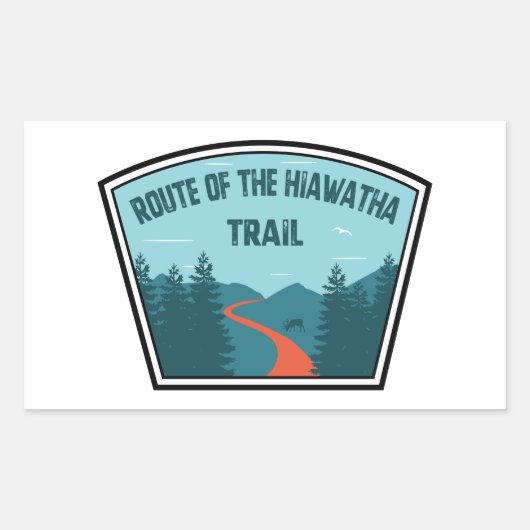 Wanderweg Hiawatha Rechteckiger Aufkleber (Vorderseite)