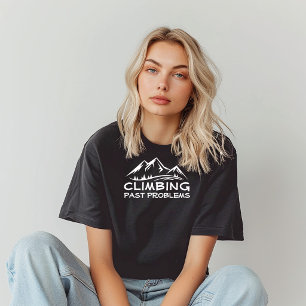 Wanderweg Humor für Naturliebhaber weiß schwarz T-Shirt