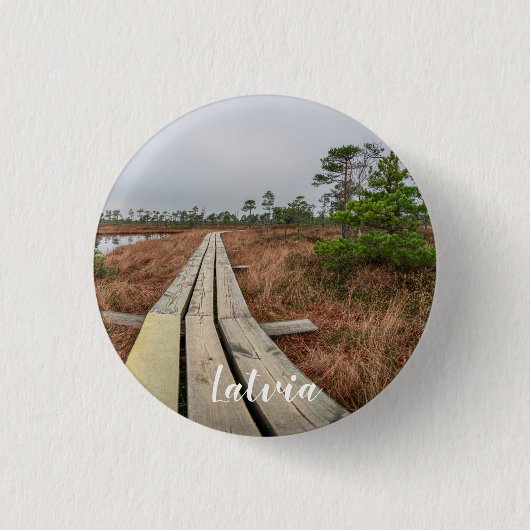 Wanderweg im Sumpf Button (Vorderseite)