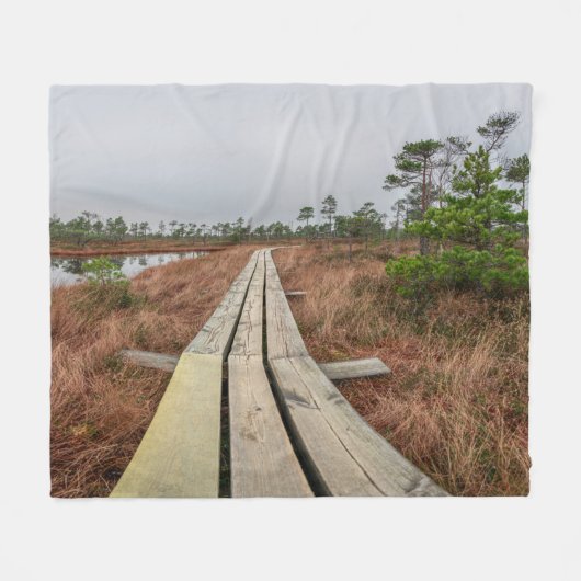 Wanderweg im Sumpf Fleecedecke (Vorderseite (Horizontal))