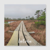 Wanderweg im Sumpfmagnet Magnetkarte (Vorderseite)