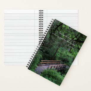 Wanderweg in den Wald John Muir Zitat Notizblock