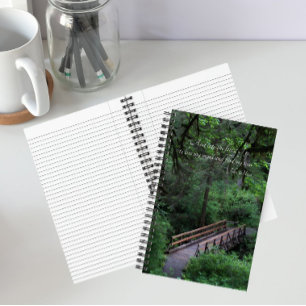 Wanderweg in den Wald John Muir Zitat Notizblock