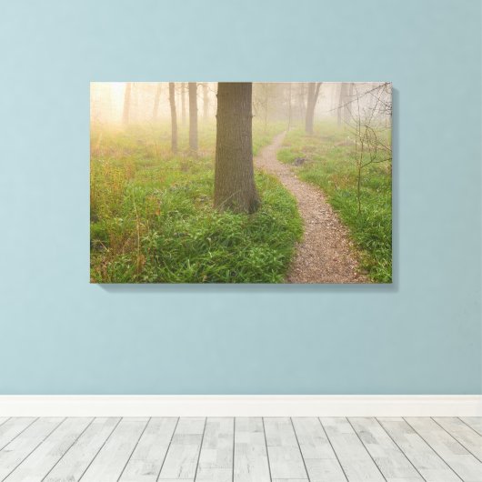 Wanderweg in eine Leinwand (Insitu (Holzboden))