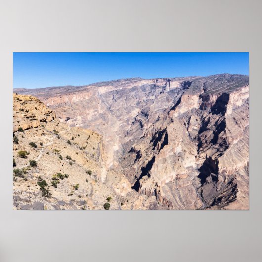 Wanderweg in Jebel Shams Poster (Vorne)