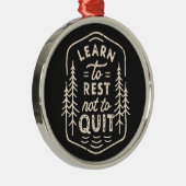 Wanderweg Läufer Motivation Retro rustikal schwarz Ornament Aus Metall (Rechts)