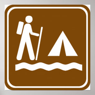 Wanderweg mit dem Camping Lakeside Poster