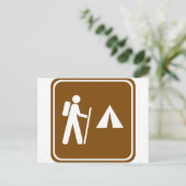 Wanderweg mit dem Camping Paradies für Kletterhexe Postkarte (Stehend Vorderseite)