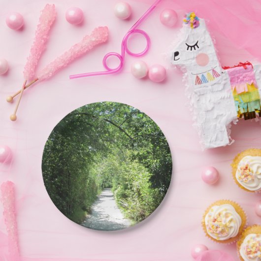 Wanderweg mit Grünanlage Pappteller (Party)