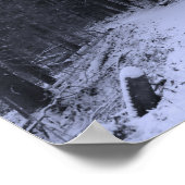Wanderweg mit Schnee bedeckt 2 Poster (Ecke)