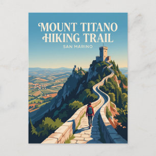 Wanderweg Monte Titano San Marino Postkarte