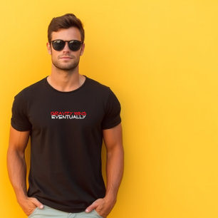 Wanderweg Wandern Camping Humor schwarz rot T-Shirt