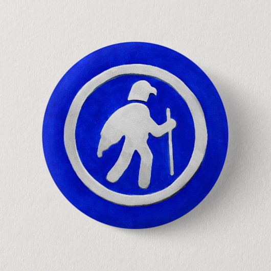 Wanderwegmarkierung für Falken Button (Vorderseite)