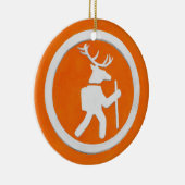 Wanderwegmarkierung für Hirsche Keramik Ornament (Rechts)
