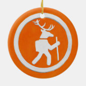 Wanderwegmarkierung für Hirsche Keramik Ornament (Hinten)