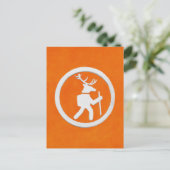 Wanderwegmarkierung für Hirsche Postkarte (Stehend Vorderseite)
