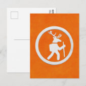Wanderwegmarkierung für Hirsche Postkarte (Vorne/Hinten)