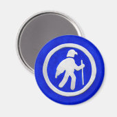 Wanderwegmarkierung mit Habicht Magnet (Vorderseite/Rückseite)