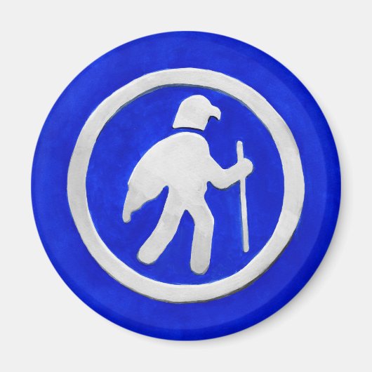 Wanderwegmarkierung mit Habicht Magnet (Vorne)