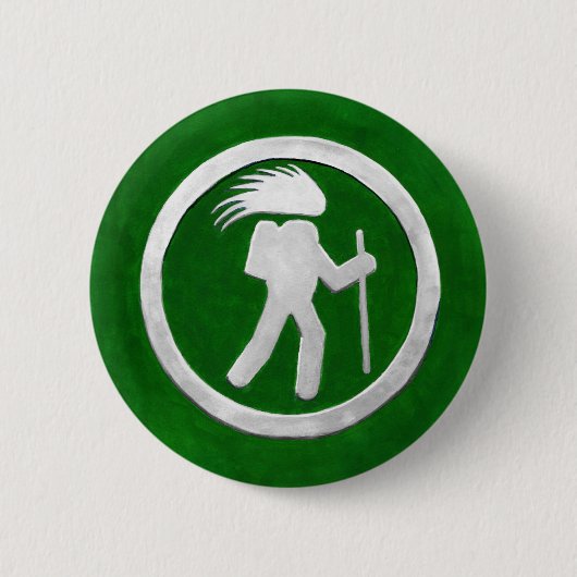 Wanderwegweiser für Stachelschweine Button (Vorderseite)