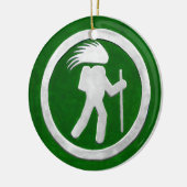 Wanderwegweiser für Stachelschweine Keramik Ornament (Links)