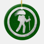 Wanderwegweiser für Stachelschweine Keramik Ornament (Hinten)