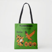 Wanderwickige Hexe Personalisiertes Halloween Nied Tasche (Vorderseite)