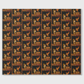 Wanderwitz Raven Kürbislaterne Halloween Spaß Geschenkpapier (Flach)