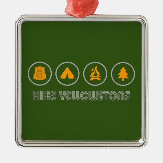 WanderYellowstone Ornament Aus Metall (Vorne)
