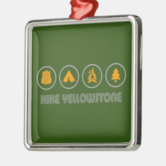 WanderYellowstone Ornament Aus Metall (Links)