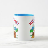 Wanderzeit Kinderzeichnung mit Bergen Tasse (Zentrum)